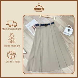chân váy xếp ly dài