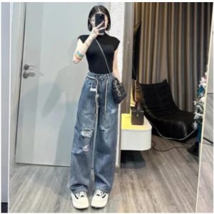 Quần jeans rách gối