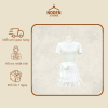 Set Đầm Xếp Ly Trắng Form Baby Doll